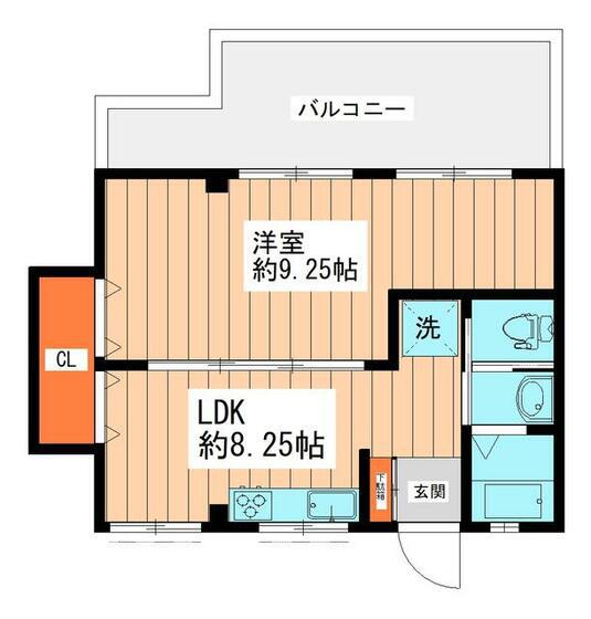 グリーンヒル渋谷(1LDK/3階)の間取り写真