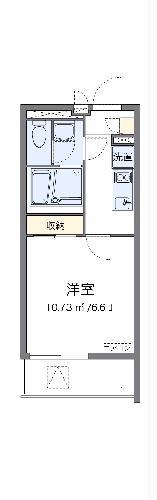 クレイノクレージュ柳原(1K/1階)の間取り写真