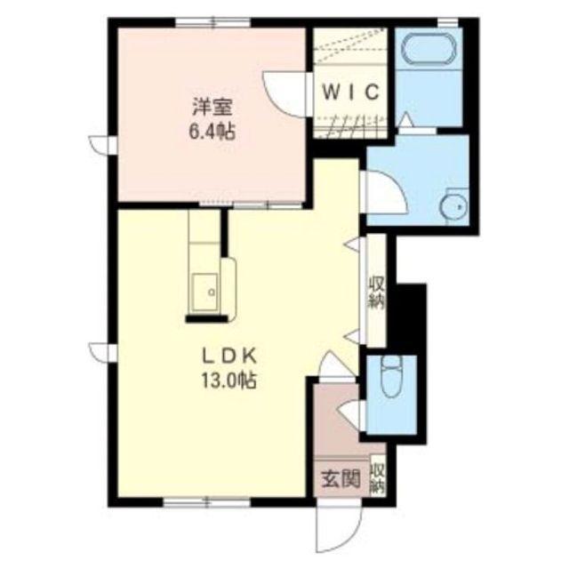 フォレスタB(1LDK/1階)の間取り写真