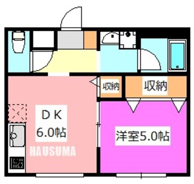 ファイン万久(1DK/3階)の間取り写真