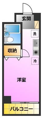 マイナビSTAYパレス武蔵小杉駅北口(ワンルーム/6階)の間取り写真