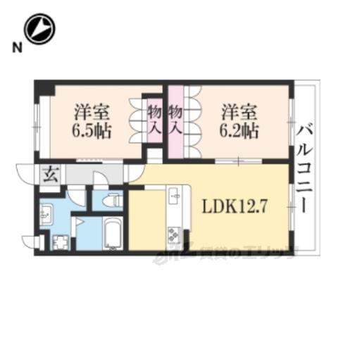 レマルージュ(2LDK/2階)の間取り写真