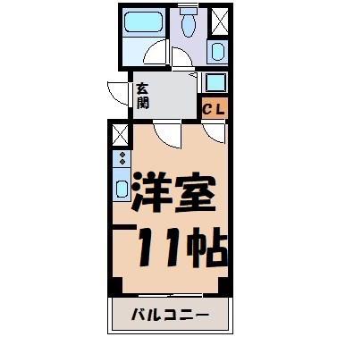 ENSHOW QATTRO(ワンルーム/5階)の間取り写真