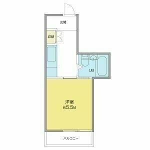 音楽の館LIETO(1K/2階)の間取り写真