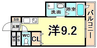 SOL.LEVANTEX(ワンルーム/2階)の間取り写真