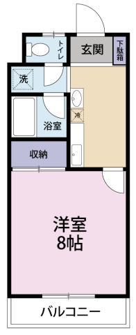 さくらハイツ(1K/3階)の間取り写真