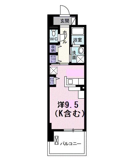 グランデ尼崎(ワンルーム/2階)の間取り写真