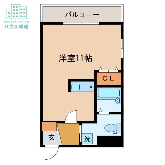 リノ・パラッツォ(1DK/1階)の間取り写真