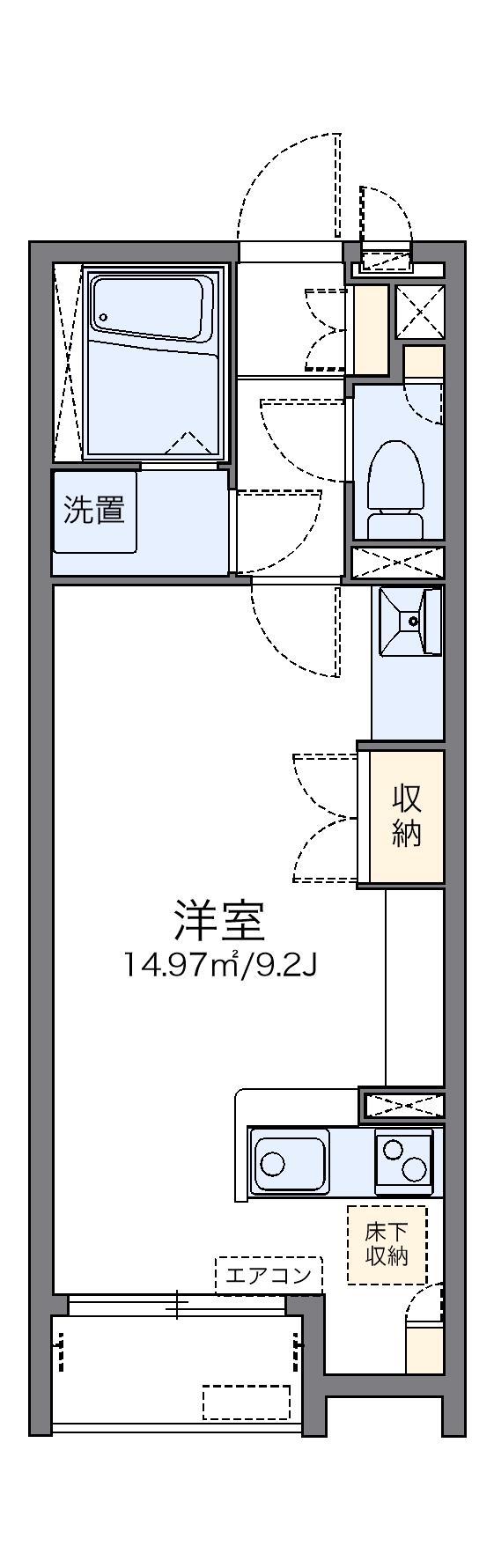 レオネクスト大和町(ワンルーム/1階)の間取り写真
