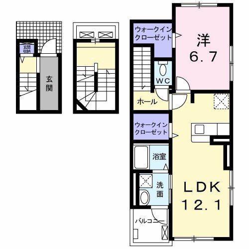 ファミール(1LDK/3階)の間取り写真