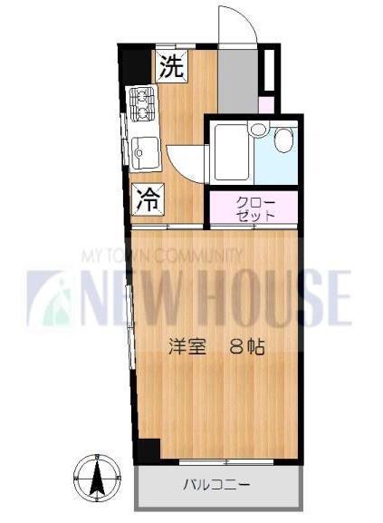 コーポラス81(1K/3階)の間取り写真