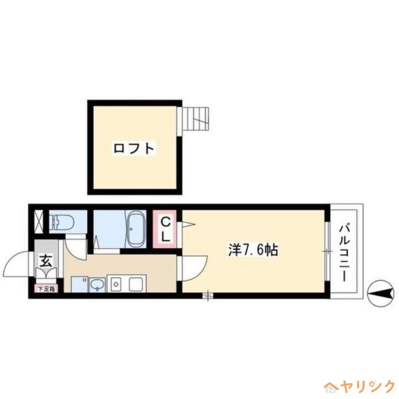 シャノワール(1K/2階)の間取り写真