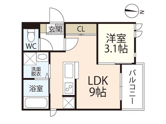REGALEST ALIVIO(1LDK/2階)の間取り写真