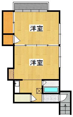 大塚荘3丁目(2K/2階)の間取り写真