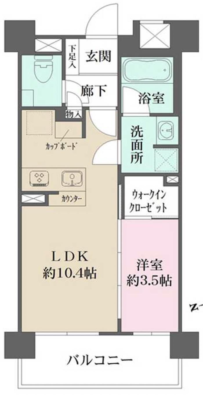 グランスイート文京小桜(1LDK/3階)の間取り写真