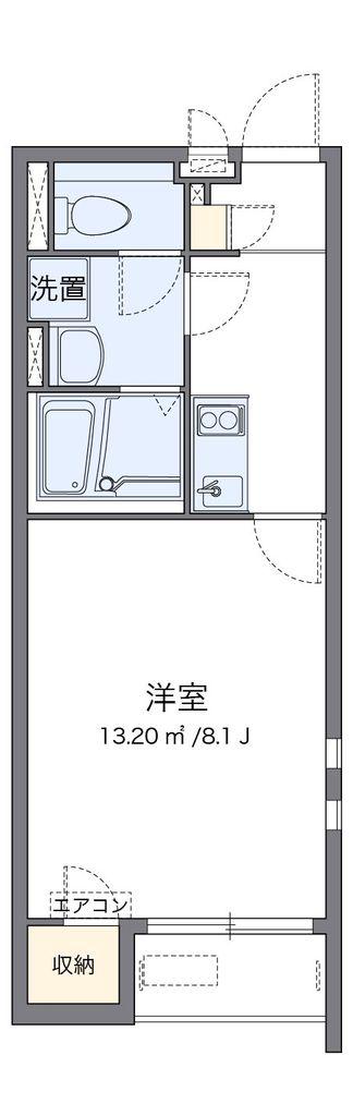 クレイノコルージャ(1K/2階)の間取り写真