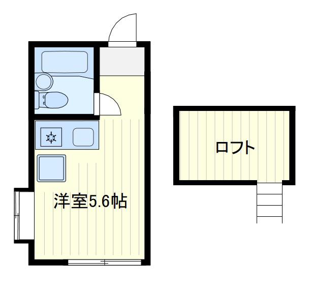 第3ハイツエルモア(ワンルーム/2階)の間取り写真