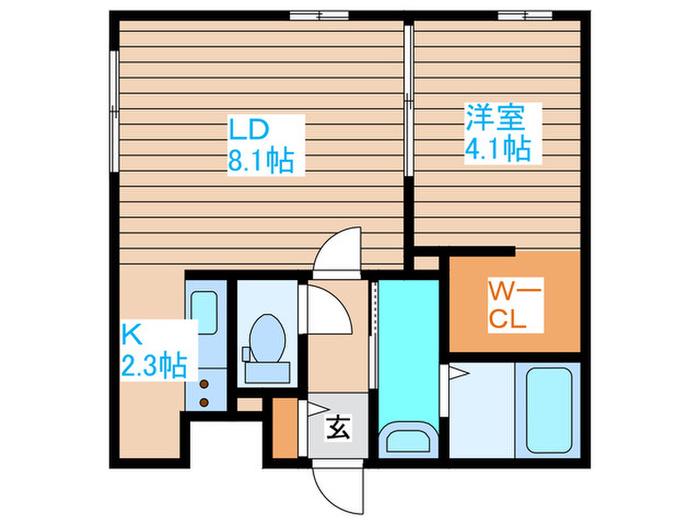 TS COURT HONDORI(1LDK/3階)の間取り写真