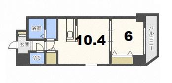 FLAT-T/G(1LDK/8階)の間取り写真