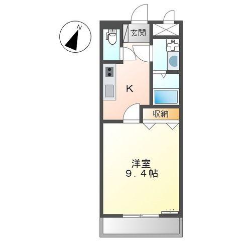 エクセレントON(1K/2階)の間取り写真