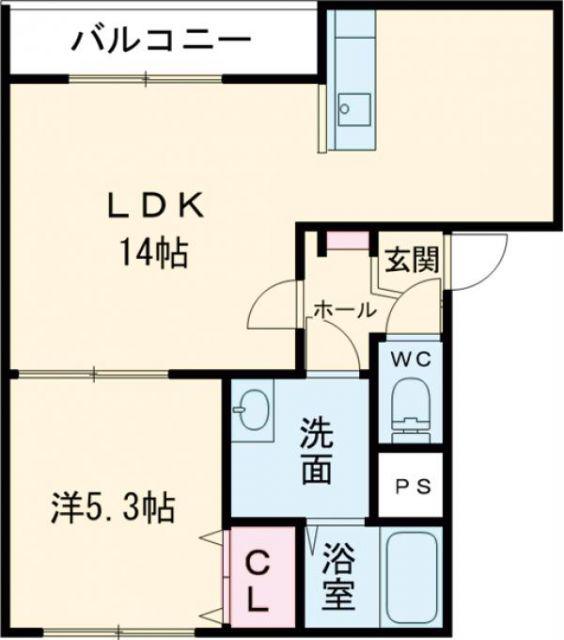 ステラ桔梗(1LDK/2階)の間取り写真