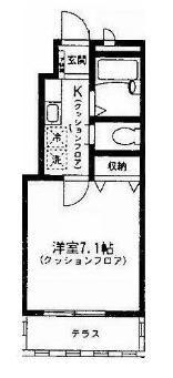 エクセレント桜泉二号館(1K/1階)の間取り写真