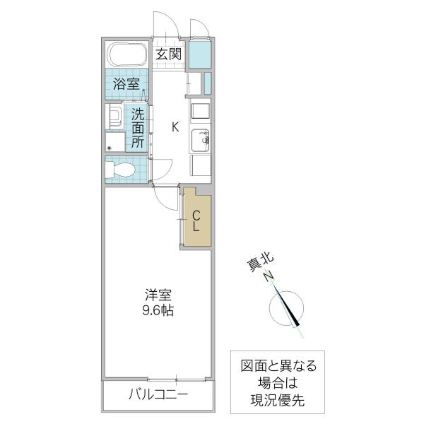 LE YUSEI(1K/2階)の間取り写真