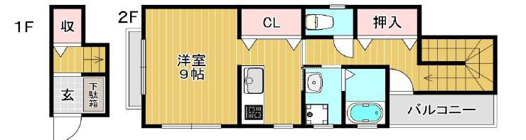 シャーメゾンワイズ(ワンルーム/2階)の間取り写真