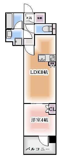 オープンレジデンシア ザ ミッドマーク(1LDK/14階)の間取り写真