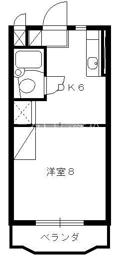 サンメイト可美(1DK/1階)の間取り写真