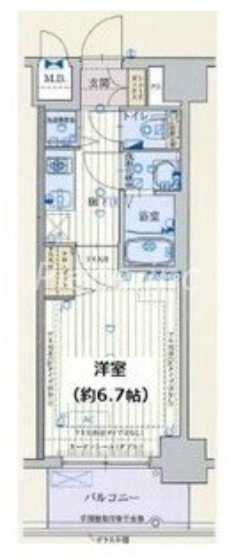 ベラジオ三国駅前(1K/7階)の間取り写真