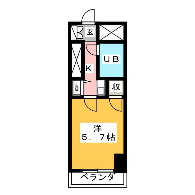 アーバンヒルズ湘南平塚第2(1K/2階)の間取り写真
