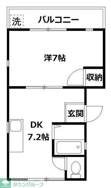 Jメゾン保土ヶ谷(1DK/3階)の間取り写真