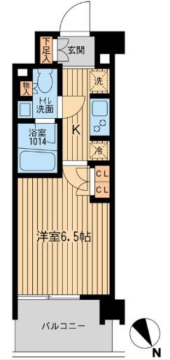 BLESS上池袋(1K/5階)の間取り写真