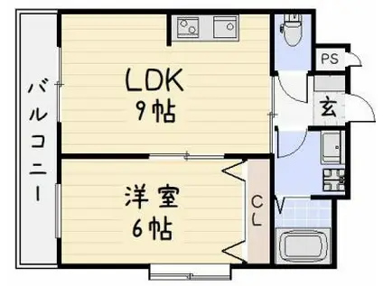 チャペルコンサート(1LDK/3階)の間取り写真