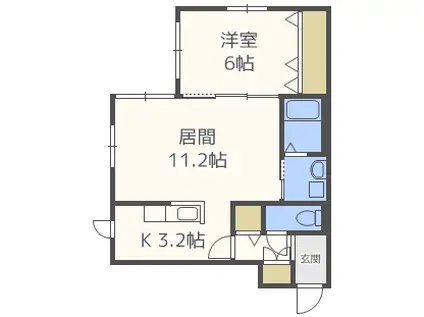 クラリス麻生(1LDK/4階)の間取り写真