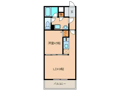 グランシャリオ(1LDK/3階)の間取り写真