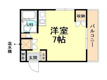 どみとりーときわⅡ(ワンルーム/3階)の間取り写真