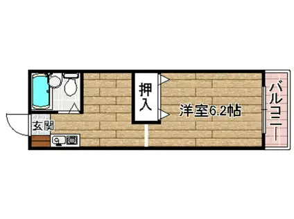 野田マンションII(1DK/3階)の間取り写真