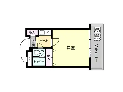 ダイアパレス大手門(1K/3階)の間取り写真