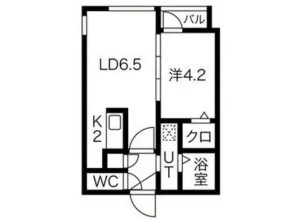 NORTE15(1LDK/4階)の間取り写真
