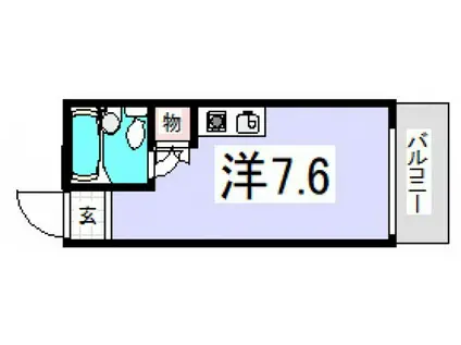 セルシオII(ワンルーム/3階)の間取り写真