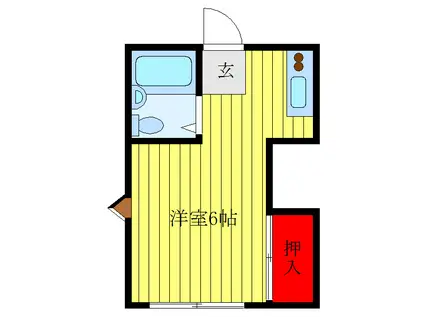 APT富士(ワンルーム/1階)の間取り写真