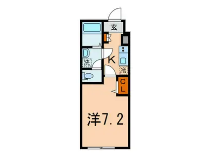 東京メトロ南北線 本駒込駅 徒歩7分 3階建 築15年(1K/1階)の間取り写真