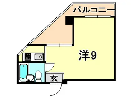 会下山サンシャイン(ワンルーム/1階)の間取り写真