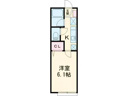 ひまわりハウスA(1K/1階)の間取り写真