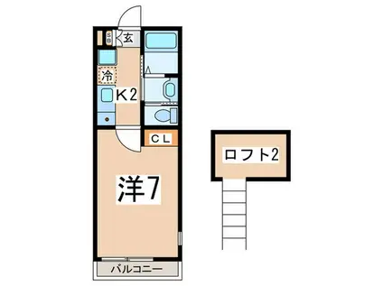 ヨコハマベイプリンスプリンセス(1K/1階)の間取り写真