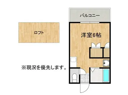 シティベール楠木II(ワンルーム/2階)の間取り写真