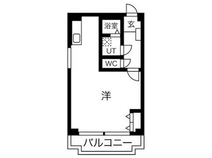 レインボー第3金山(1K/7階)の間取り写真