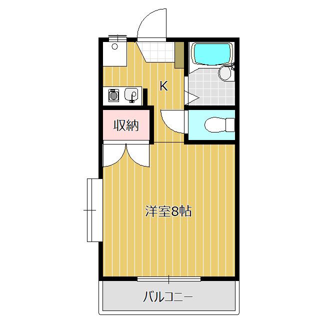 メゾン寿(1K/2階)の間取り写真
